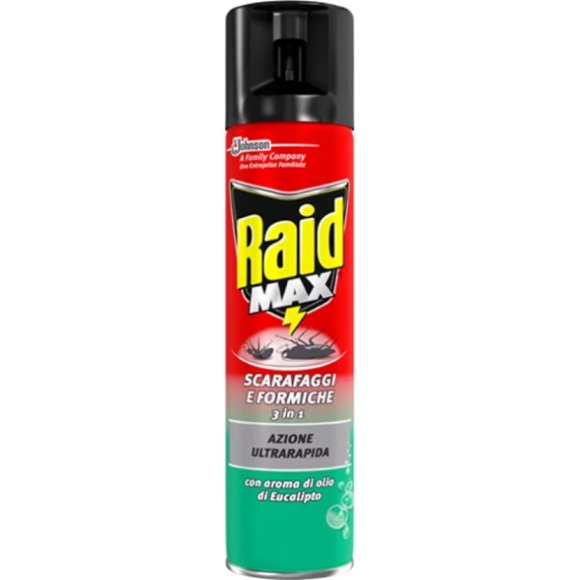 RAID INSETTICIDA SCARAFAGGI E FORMICHE EUCALIPTO - 400 ML