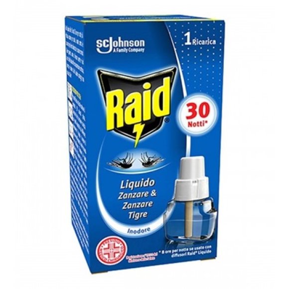 RAID ANTIZANZARE LIQUIDO RICARICA - 30 NOTTI