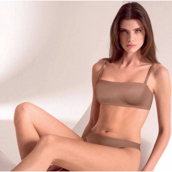 LORMAR - REGGISENO FASCIA DONNA "FEEL" COD.1434L SENZA FERRETTO - BRONZE