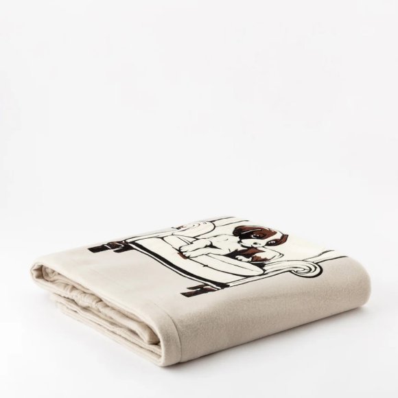 RIVIERA - PLAID "DOGGY REGINA" 130X170 - TORTORA