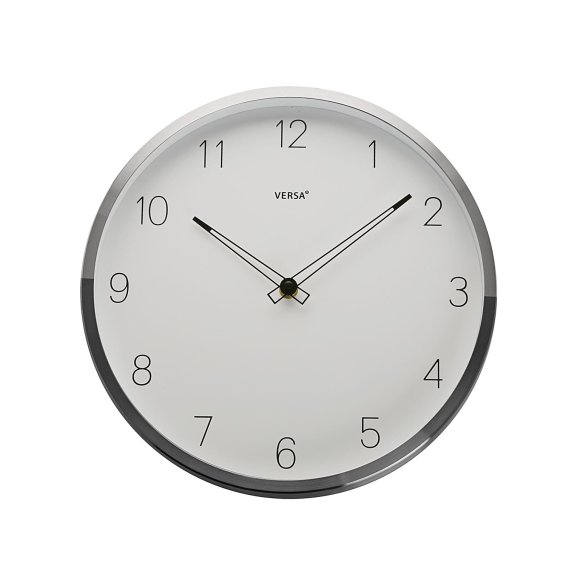 OROLOGIO DA PARETE IN ALLUMINIO - GRIGIO + ARGENTO