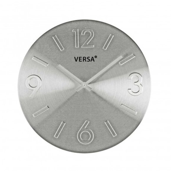 OROLOGIO DA PARETE IN ALLUMINIO - ARGENTO