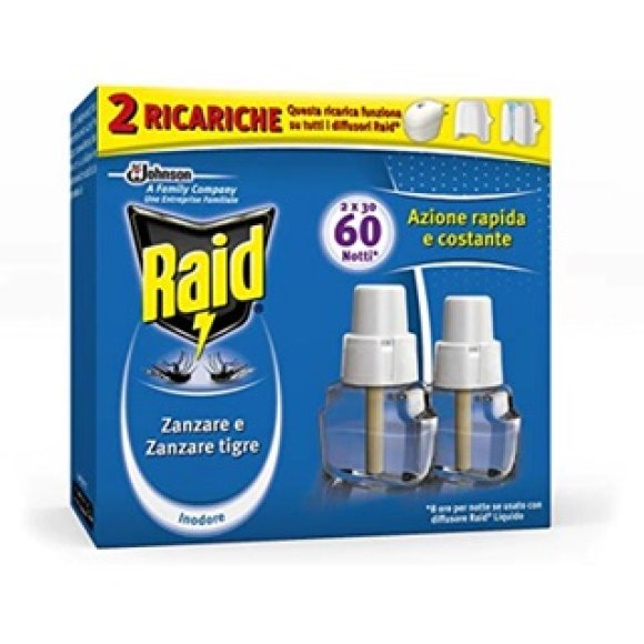 RAID ANTIZANZARE LIQUIDO RICARICA - 60 NOTTI