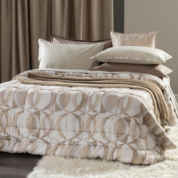 RIVIERA - TRAPUNTA MATRIMONIALE "ROBERT" - BEIGE SABBIA