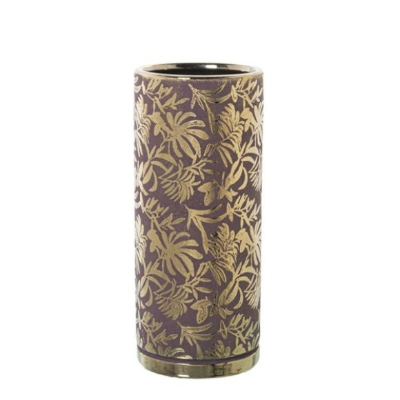 VASO IN CERAMICA ROSA/ORO