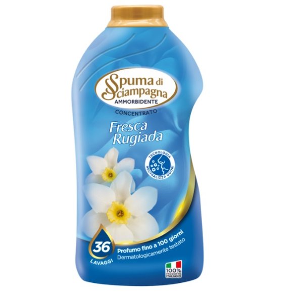 SPUMA DI SCIAMPAGNA AMMORBIDENTE CONCENTRATO FRESCA RUGIADA 36 LAVAGGI 720 ML SPUMA DI SCIAMPAGNA AMMORBIDENTE CONCENTRATO FRESCA RUGIADA 36 LAVAGGI 720 ML