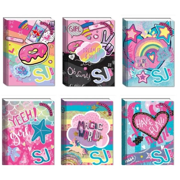 SEVEN DIARIO SJ GANG GIRL DATATO 10 MESI - COLORI ASSORTITI 