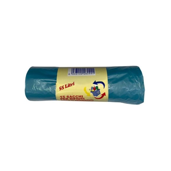 Rotolo da 15 pz con fascetta pers.celeste 55x70 cm