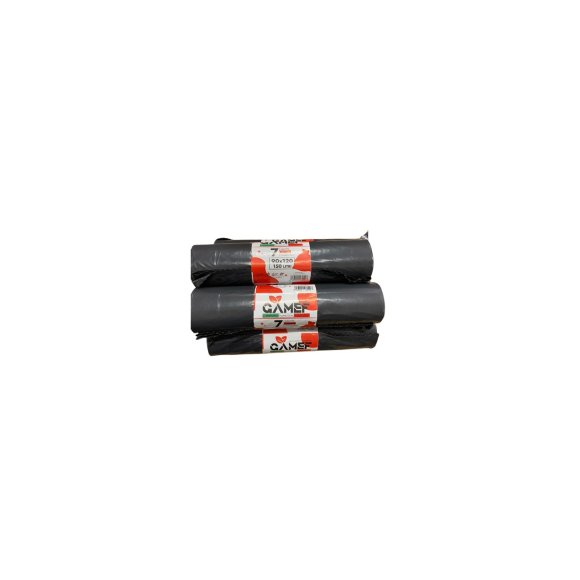 SACCHI EXTRA RESISTENTI NERI PER IMMONDIZIA 90X120 DA 150LITRI GAMEF