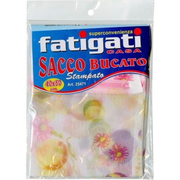 SACCO BUCATO STAMPATO 40x50 CM
