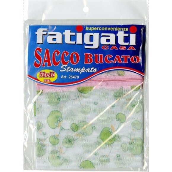 SACCO BUCATO STAMPATO 30x40 CM