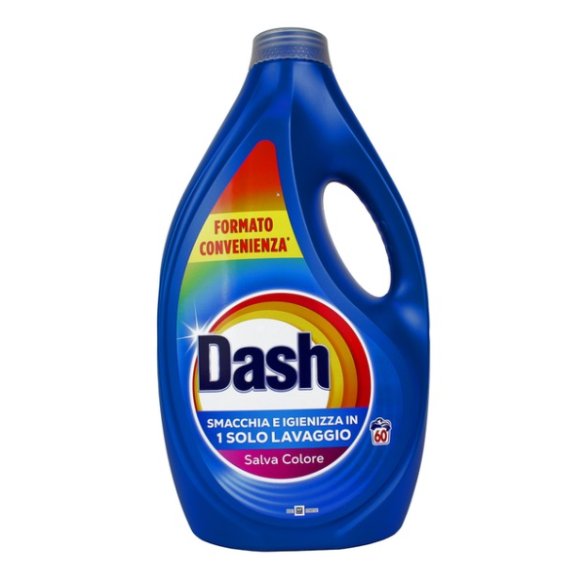 DASH DETERSIVO LIQUIDO BUCATO LAVATRICE SALVA COLORE 60 LAVAGGI