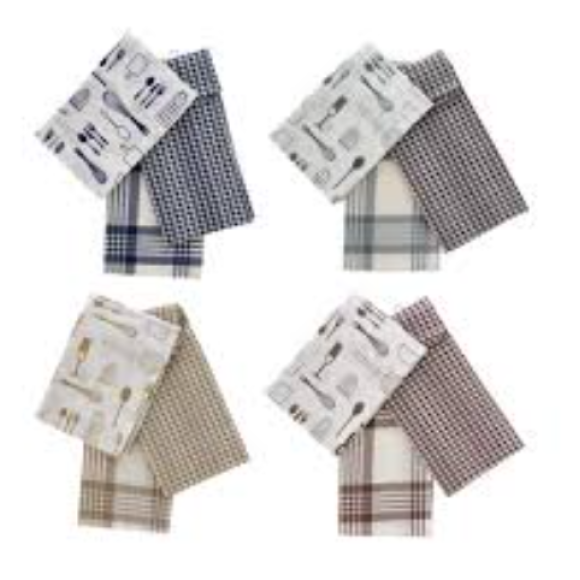  Set 3 salviette in cotone - cm 40 x 60