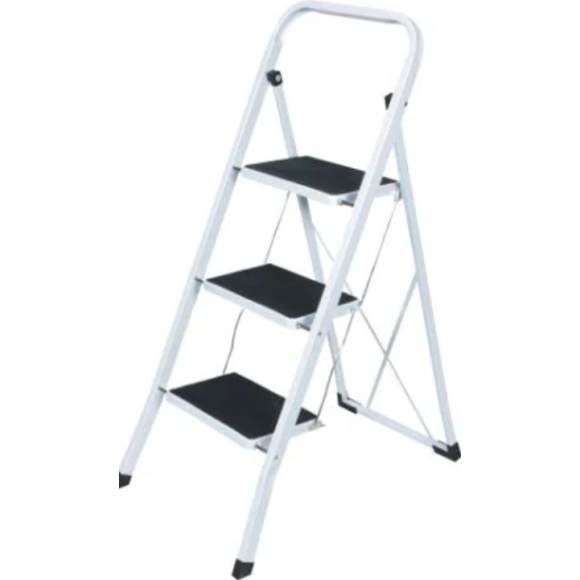 Sgabello Salvaspazio in Acciaio 3 Gradini Sgabello Salvaspazio in Acciaio 3 Gradini