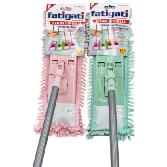 SCOPA CINIGLIA CON MANICO TELESCOPICO - COLORI ASSORTITI