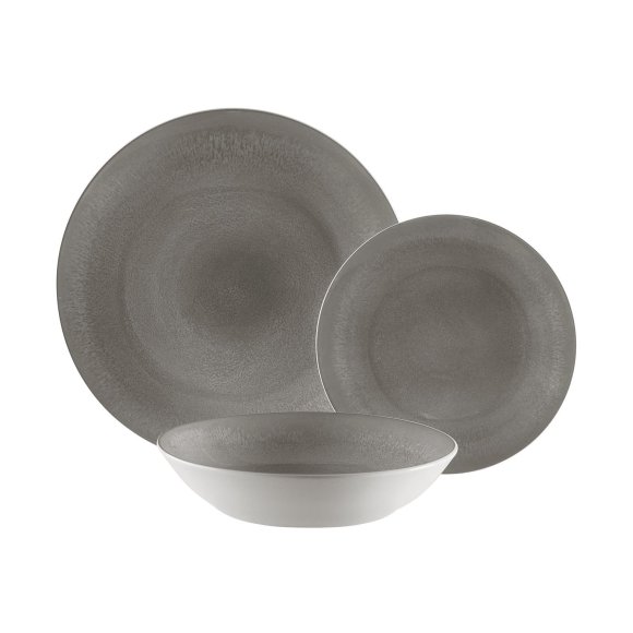 SERVIZIO PIATTI 18 PEZZI "PIA" - GRIGIO