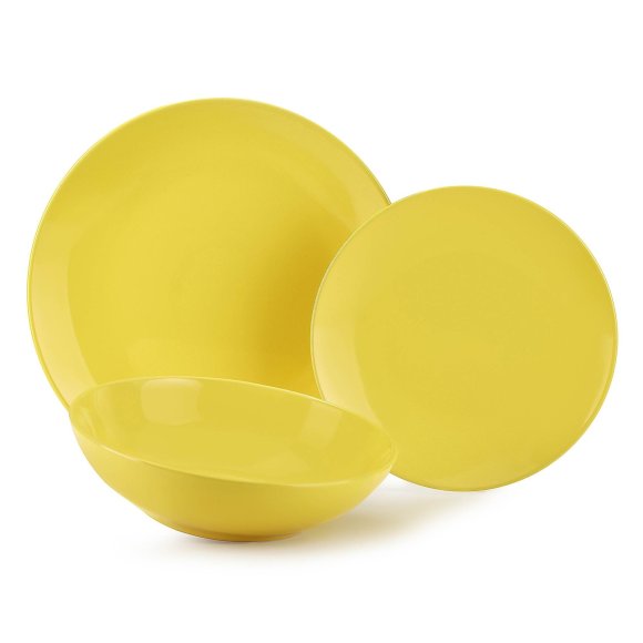 SERVIZIO TAVOLA 18 PEZZI - GIALLO 