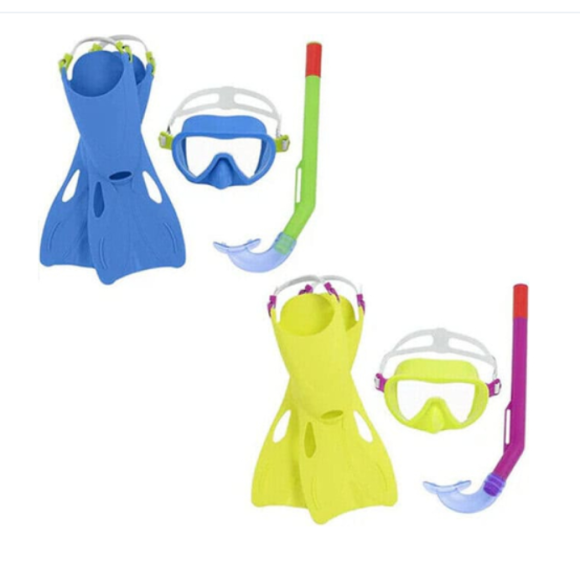 SET MASCHERA+TUBO+PINNE - COLORI ASSORTITI