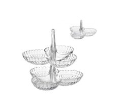 GUZZINI - SET 2 ANTIPASTIERE LINEA "TIFFANY" - TRASPARENTE