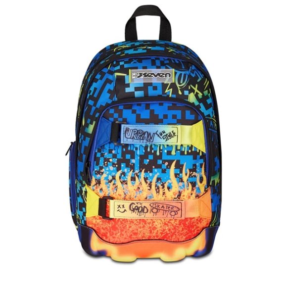 ZAINO DUAL SEVEN SCRIBBLED FLAME