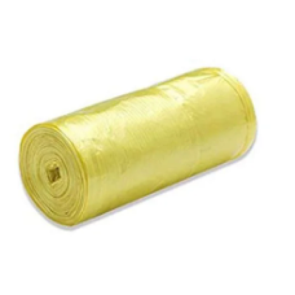SACCHI PATTUMIERA 55X70 CON STRINGA GIALLO 15PZ