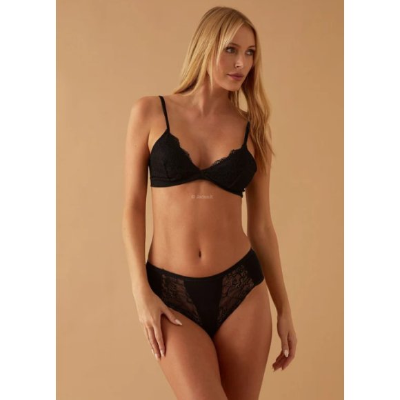 JADEA - SLIP DONNA CON PIZZO COD.064 - NERO