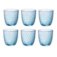 BORMIOLI - 6 PEZZI BICCHIERE SLOT ACQUA LILAC - BLU