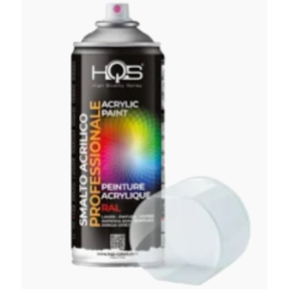 Vernice spray smalto acrilico professionale HQS 400 ml trasparente lucido