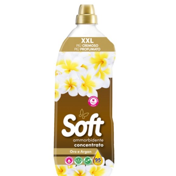  Soft Ammorbidente concentrato XXL “Oro e Argan” 2000 ml - 95 lavaggi