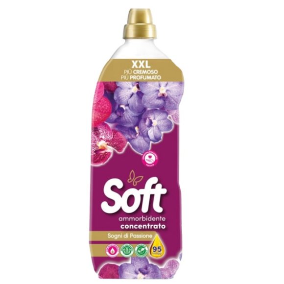 Soft Ammorbidente concentrato XXL “Sogni di Passione” 2000 ml - 95 lavaggi