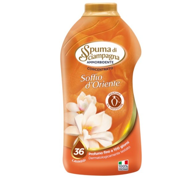 SPUMA DI SCIAMPAGNA AMMORBIDENTE CONCENTRATO SOFFIO D'ORIENTE 36 LAVAGGI 720 ML SPUMA DI SCIAMPAGNA AMMORBIDENTE CONCENTRATO SOFFIO D'ORIENTE 36 LAVAGGI 720 ML