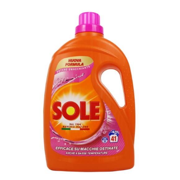 SOLE DETERSIVO LIQUIDO BUCATO LAVATRICE POTERE SMACCHIANTE 41 LAVAGGI LT 1,845