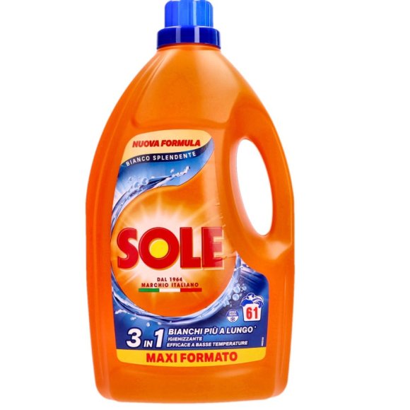 Sole Detersivo lavatrice Bianco Splendente 61 lavaggi 2,745 L
