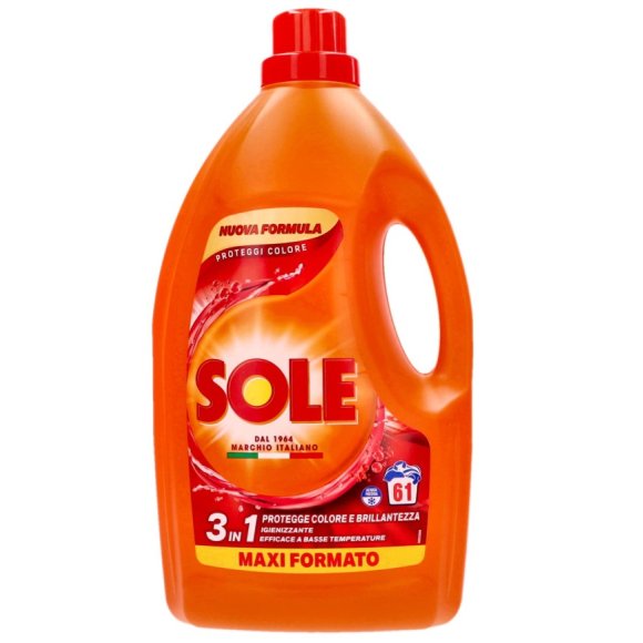 Sole Deterivo Lavatrice Liquido 61 Lavaggi - 2745ml - Protezione Colore