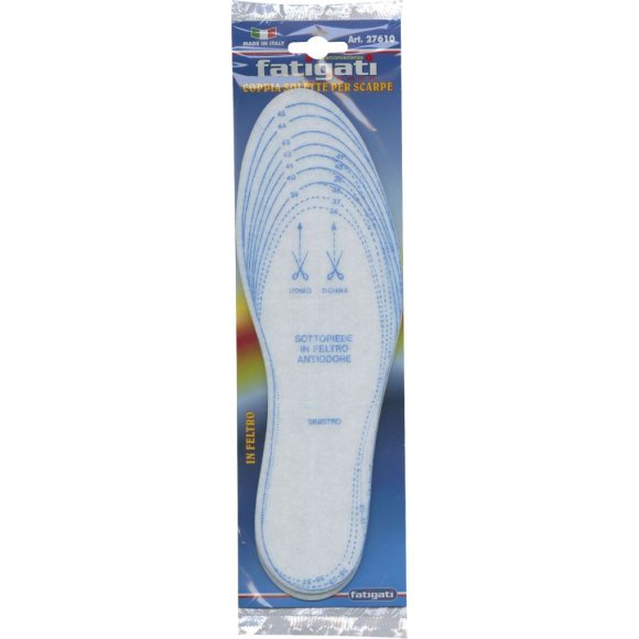 SOLETTE IN FELTRO PER SCARPE  