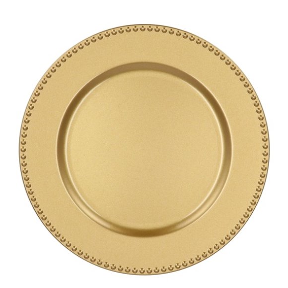 STAR -NATALE-SOTTOPIATTO ORO IN POLIPROPILENE-33CM