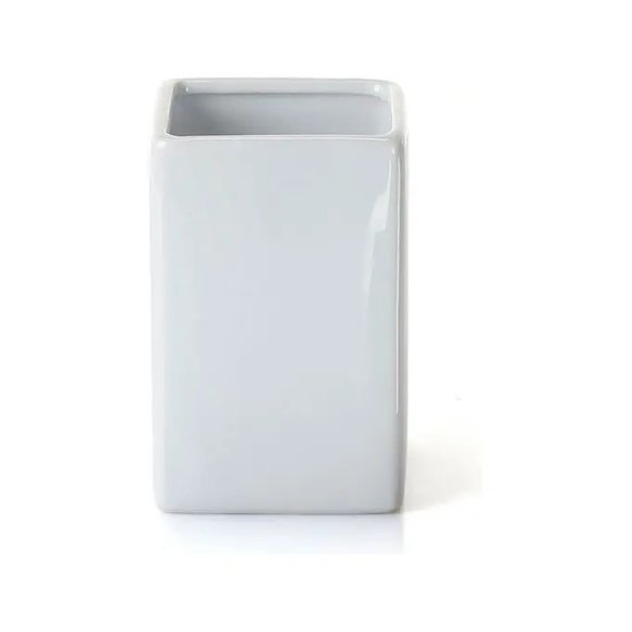 PORTASPAZZOLINI GEDY "VERBENA" IN CERAMICA - BIANCO