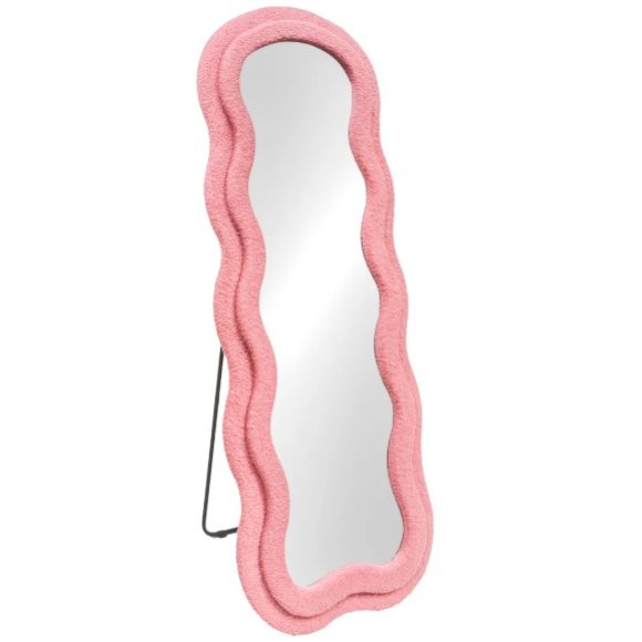 SPECCHIO CORNICE ONDULATA BOUCLE'-ROSA