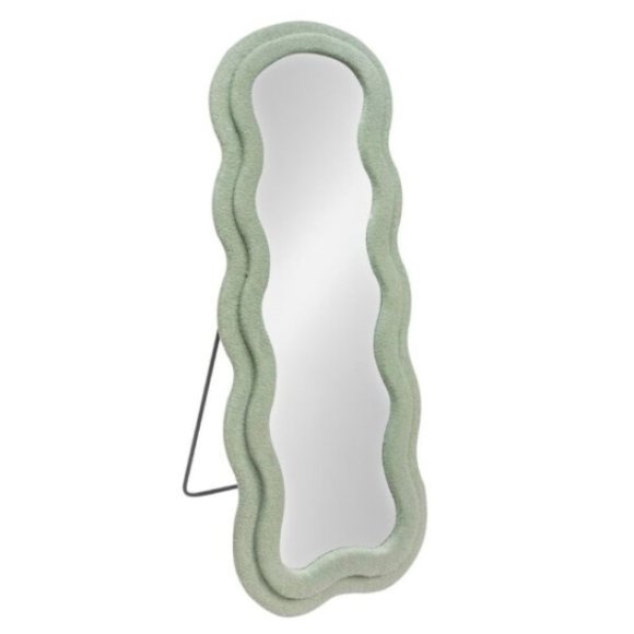 SPECCHIO CORNICE ONDULATA BOUCLE'-VERDE