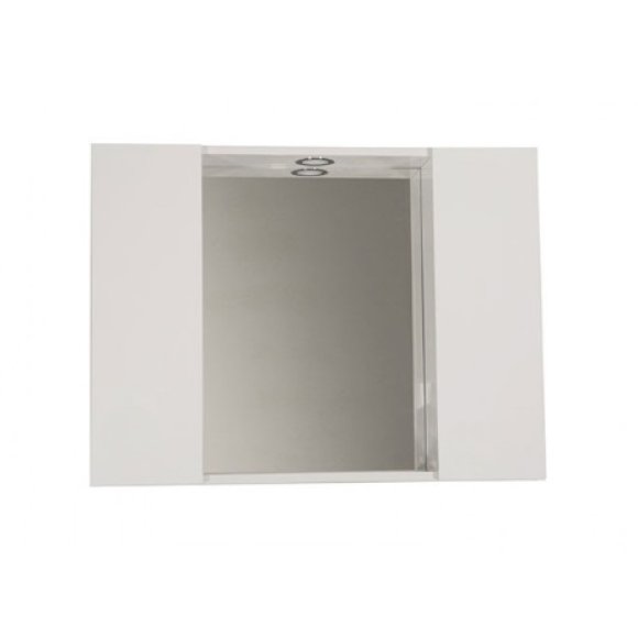 SPECCHIERA DOPPIA COD.372SRL CON ANTE LISCE - BIANCO