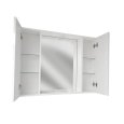 SPECCHIERA DOPPIA COD.372SRL CON ANTE LISCE - BIANCO