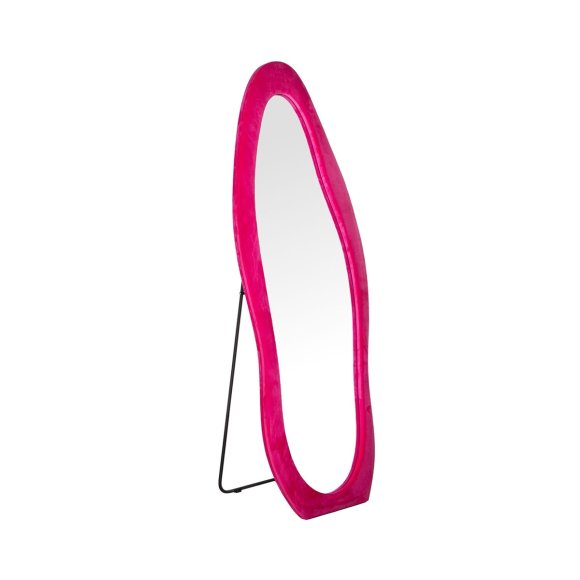 SPECCHIO IN LEGNO DA TERRA - ROSA