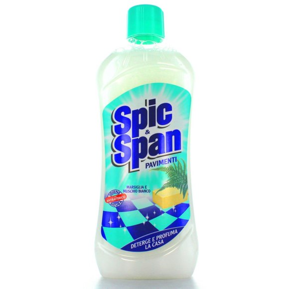 Spic & Span Pavimenti Marsiglia e Muschio Bianco – Detergente Antibatterico