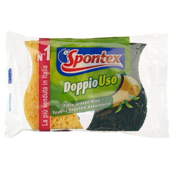 SPUGNETTE SPONTEX DOPPIOUSO VERDI X 2
