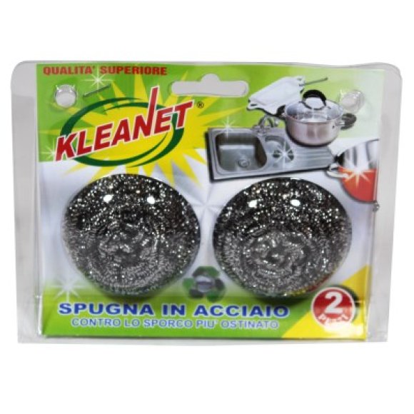 SPUGNA ACCIAIO 2 PEZZI 