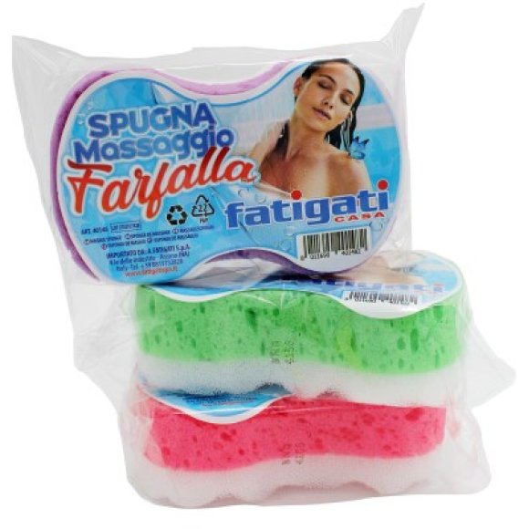 SPUGNA MASSAGGIO FARFALLA - COLORI ASSORTITI