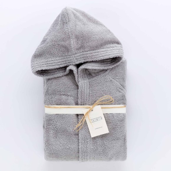 RIVIERA - ACCAPPATOIO GLAMOUR SPUGNA - GRIGIO PERLA