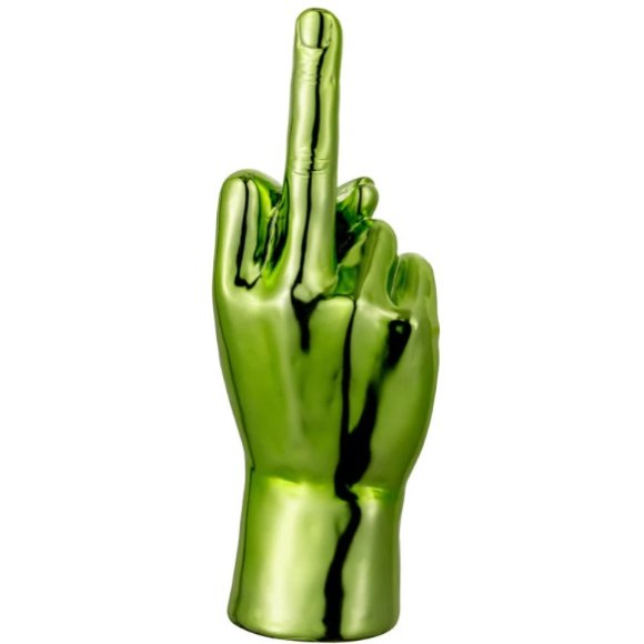 MANO DITO MEDIO DECORAZIONE RESINA - VERDE