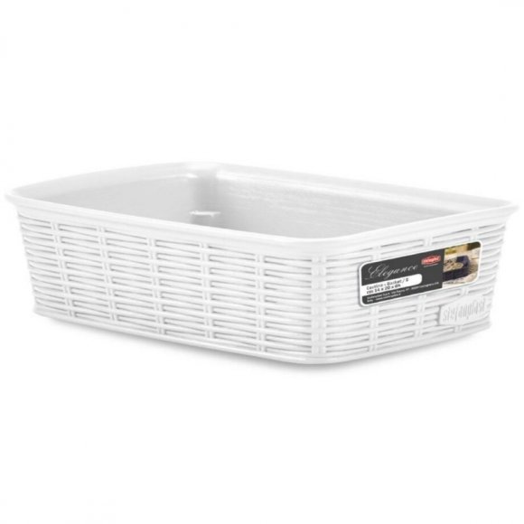 CESTINO ELEGANCE S 20X14X6H CM - BIANCO