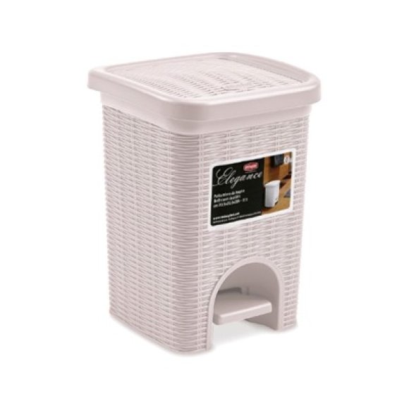 Mini pattumiera da bagno Elegance 6 Litri - Cipria